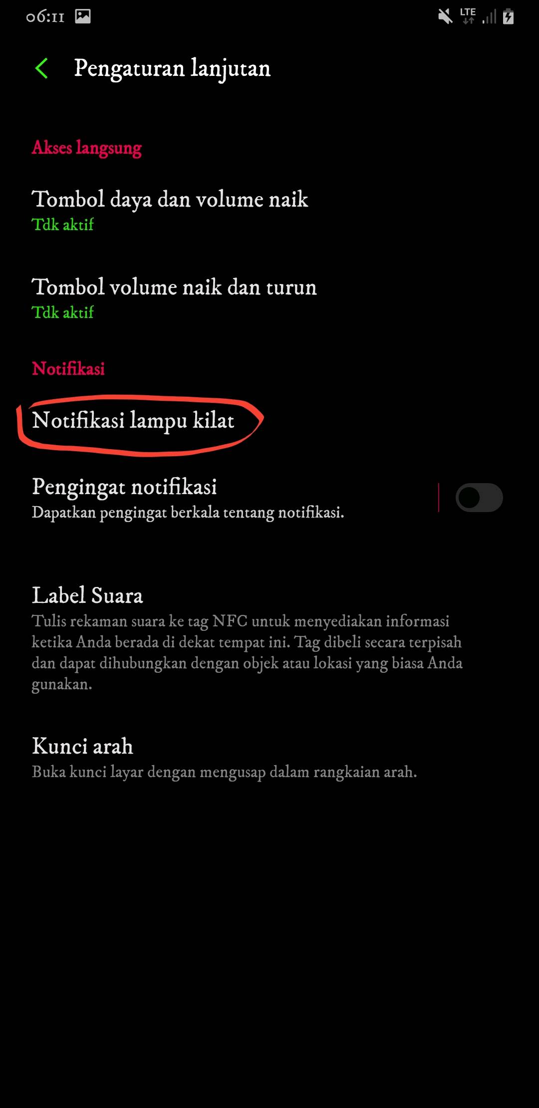 Pengaturan Senter Samsung Members