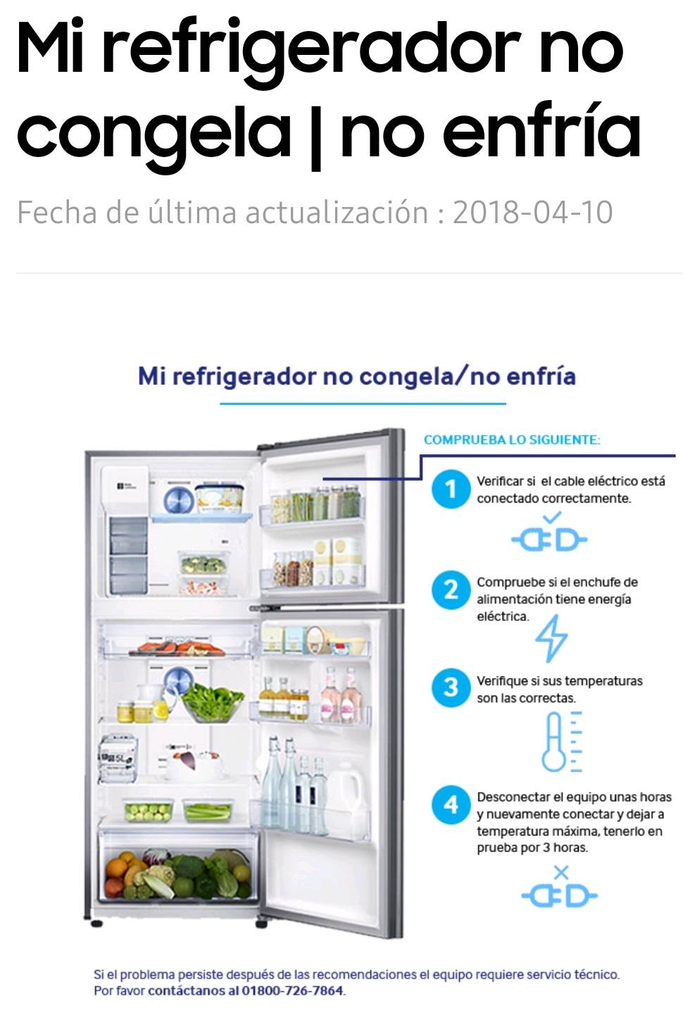 Refrigerador no congela arriba y no enfría abajo - Samsung Members