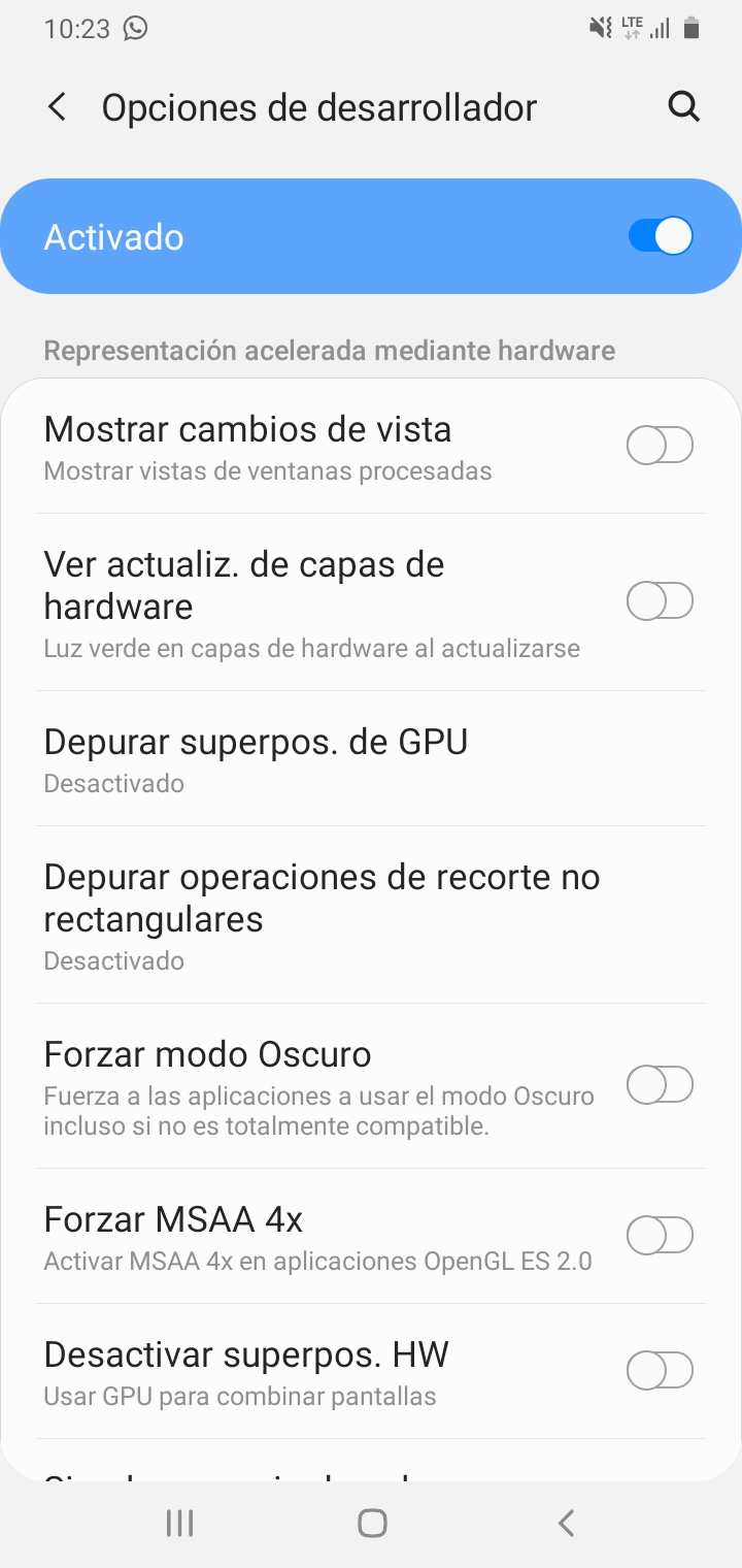 Como forzar GPU? Samsung A20 Android 10. - Samsung Members