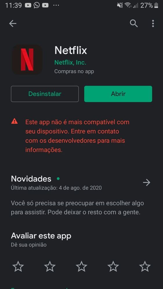 J7 Neo N E Compativel Mais Com O App Da Netflix Samsung Members