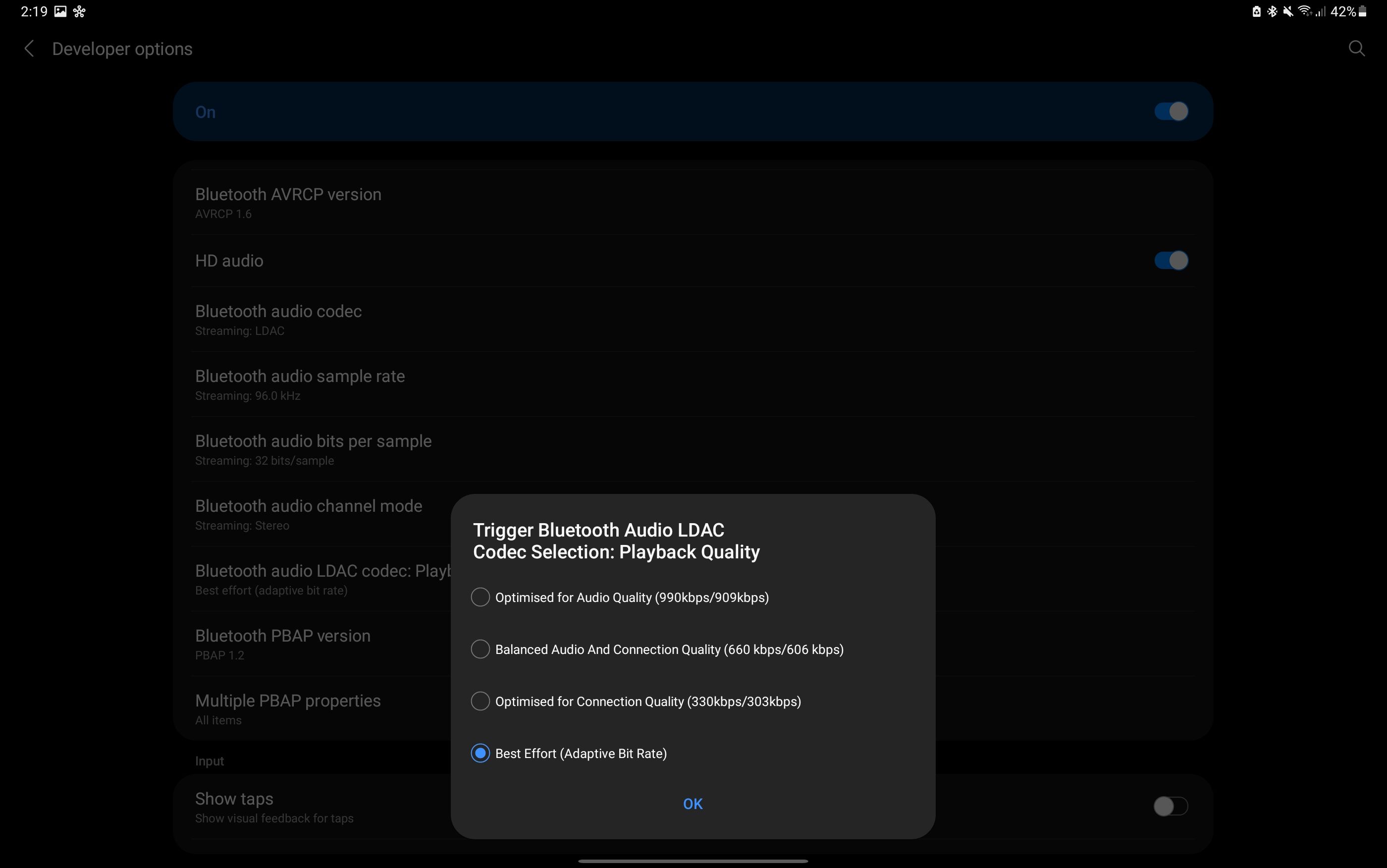 Galaxy Tab S7+ Bluetooth Audio Codec Samsung Members
