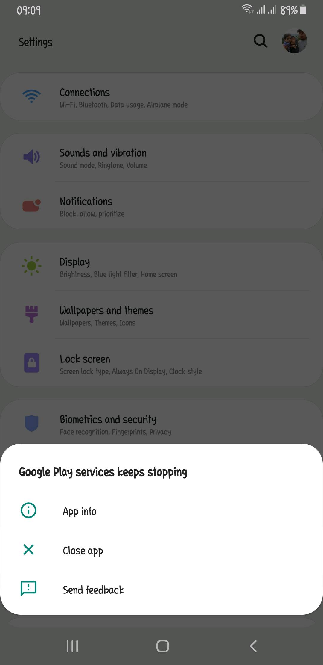 "GOOGLE PLAY SERVICES KEEPS STOPPING" Samsung Members