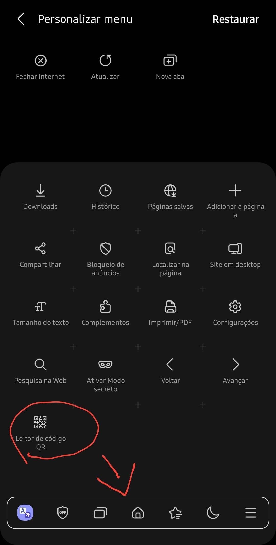 qr code samsung a20