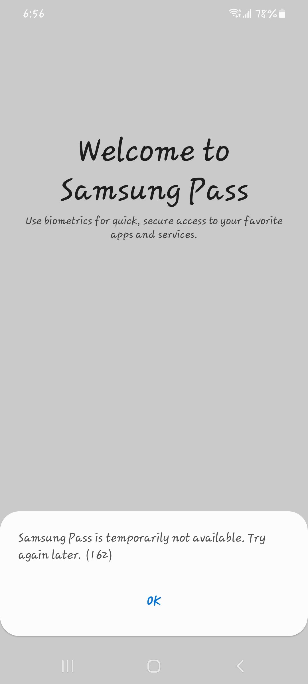 Solved: Can't able to setup samsung pass - Samsung Members