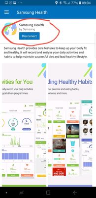 my fitness pal samsung health