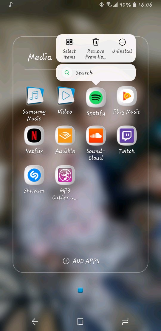Apps Hold Options - Samsung Members