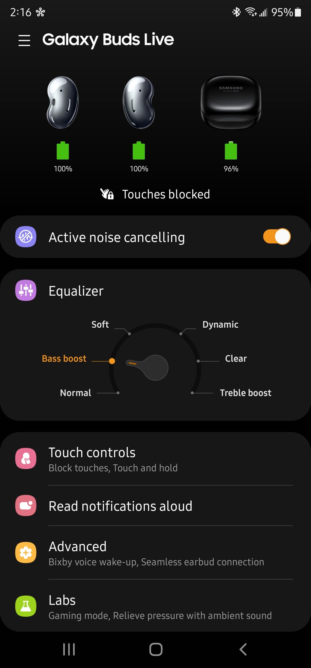 Disable Noise Canceling on S21 Samsung Members