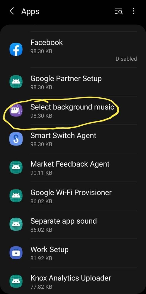 Re: Select Background Music - Samsung Members