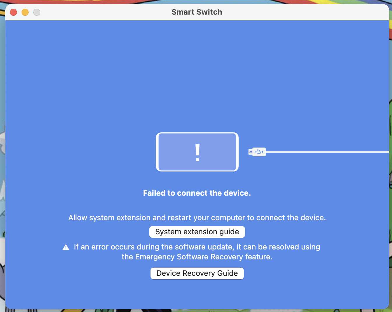Smart Switch 4.3.1 and OSX Big Sur (11.5.1) not co... - Samsung Members