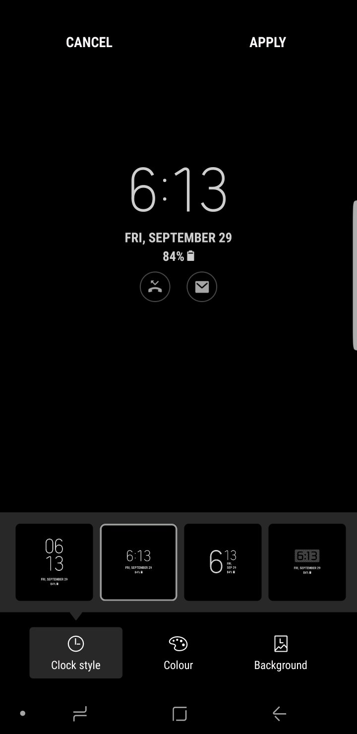 lock screen clock - Samsung Members