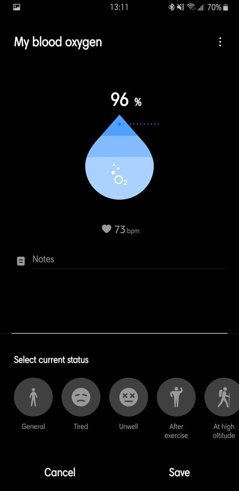Samsung Health SPO2 measurement is back. Samsung Members