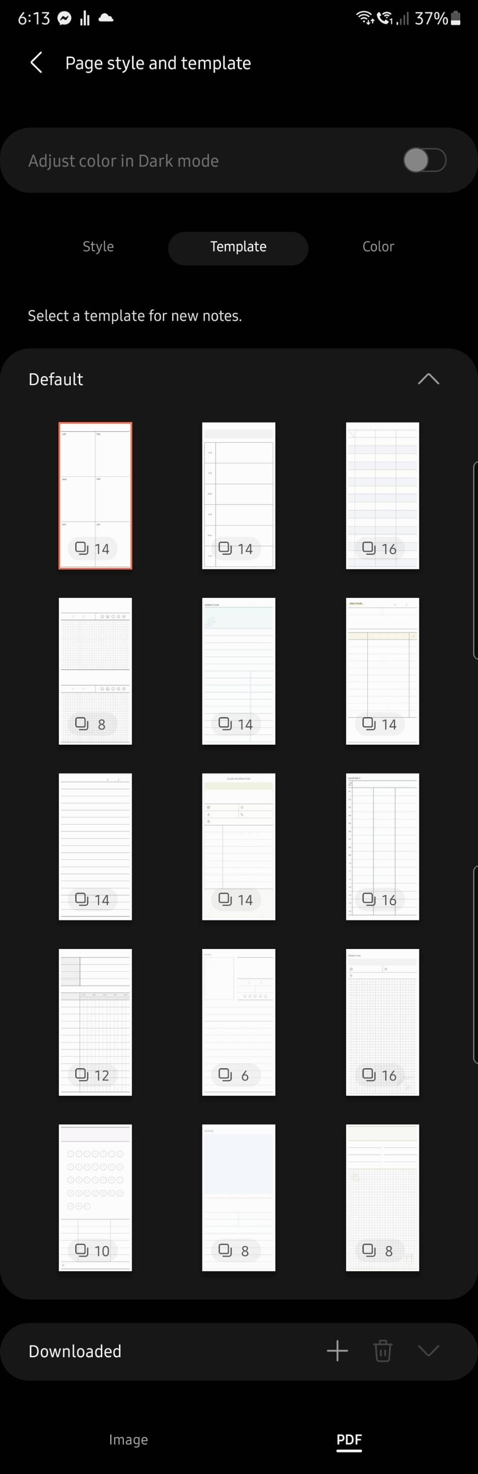 Samsung Notes Templates