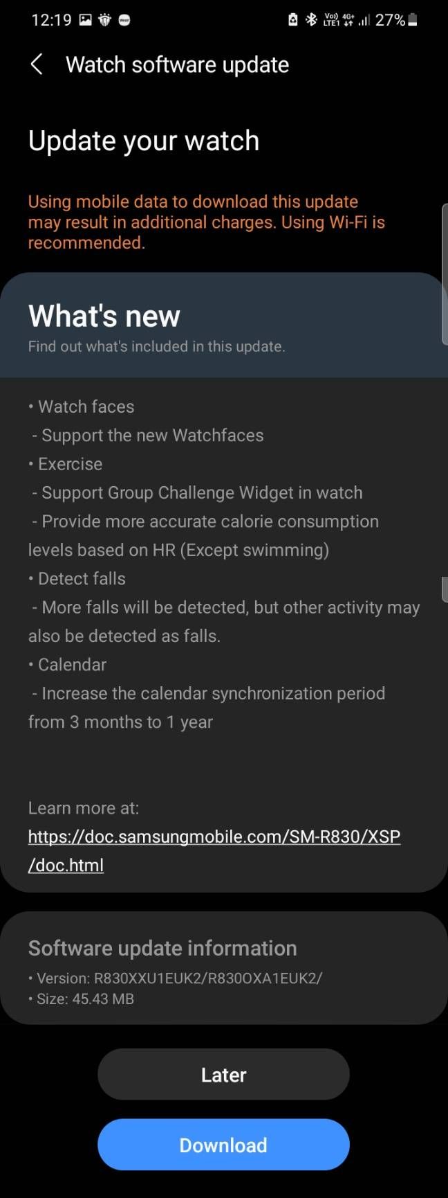 Anyone received the new firmware update for Galaxy - Samsung Members