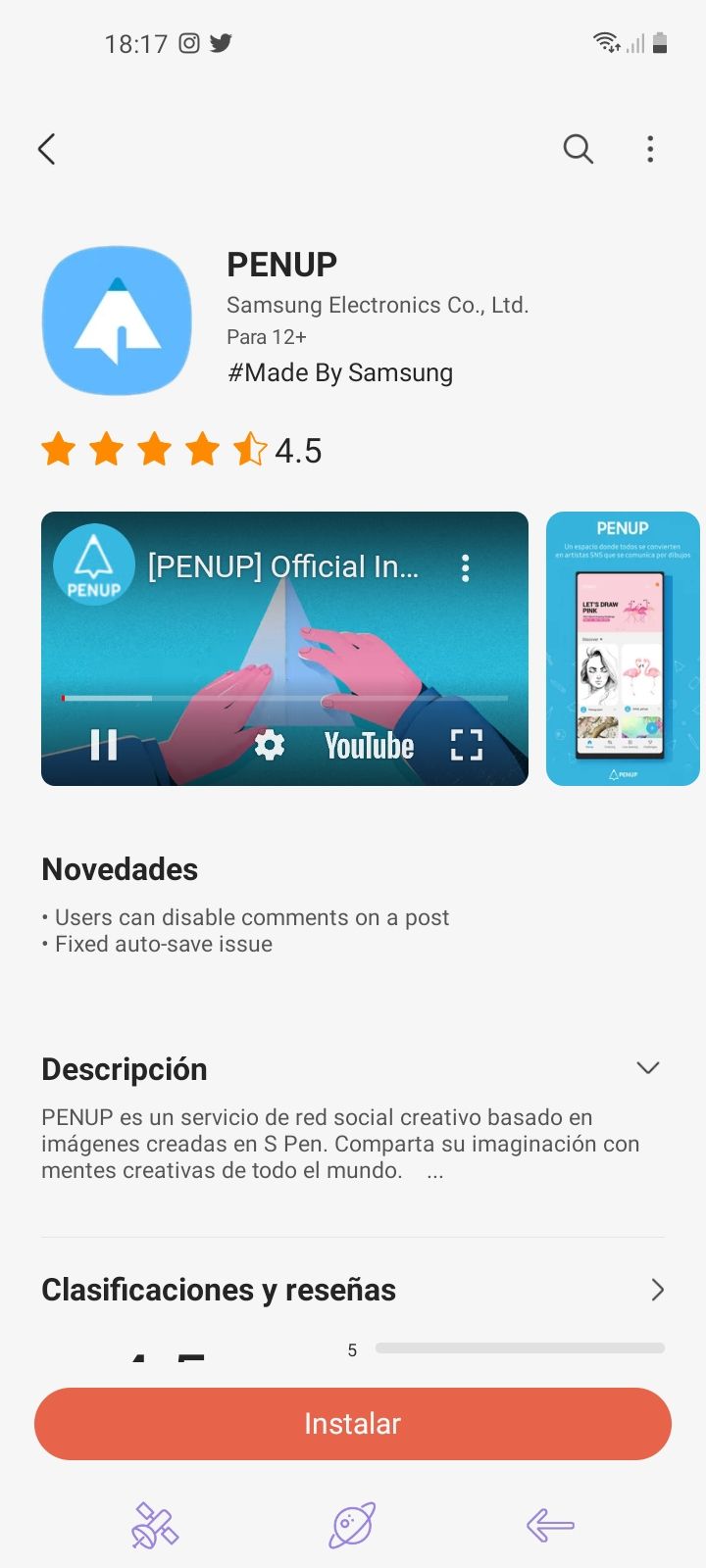 App de dibujo Samsung Members