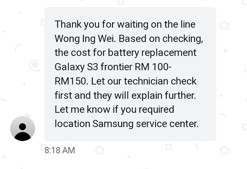 Solved: Geat S3 Battery Replacement Pricing - Samsung Members