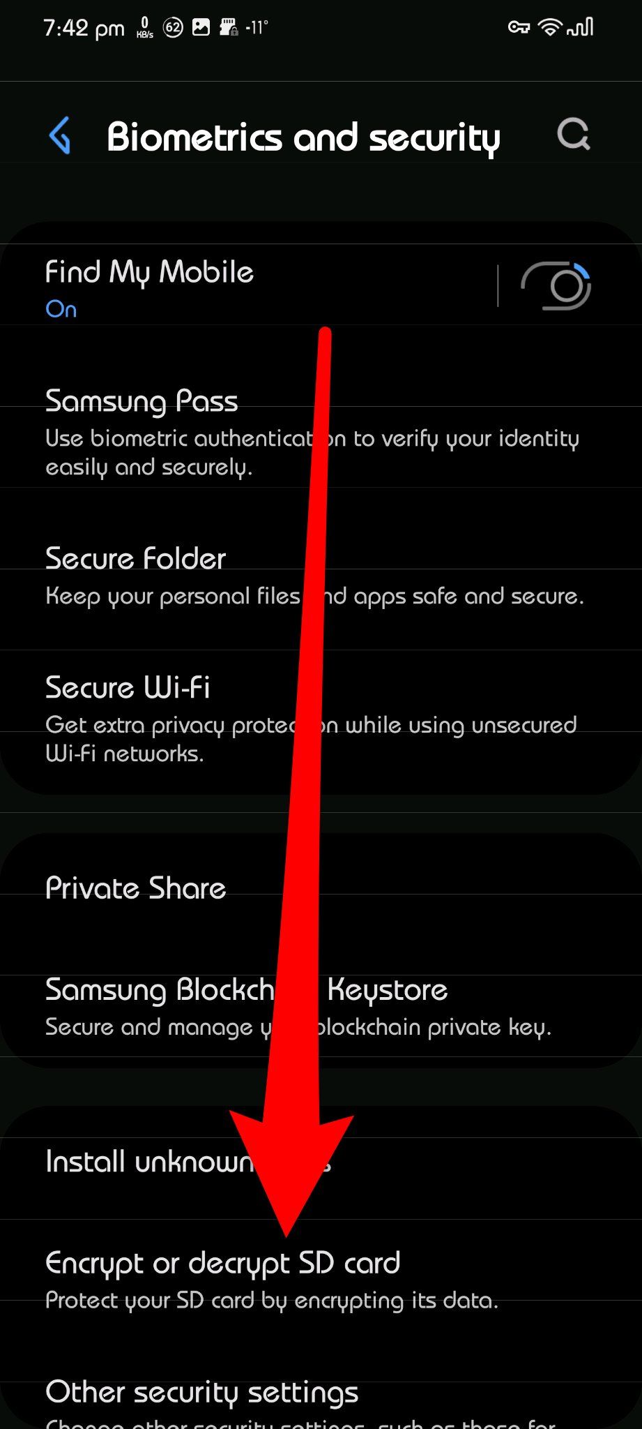 Encryption - Samsung Members