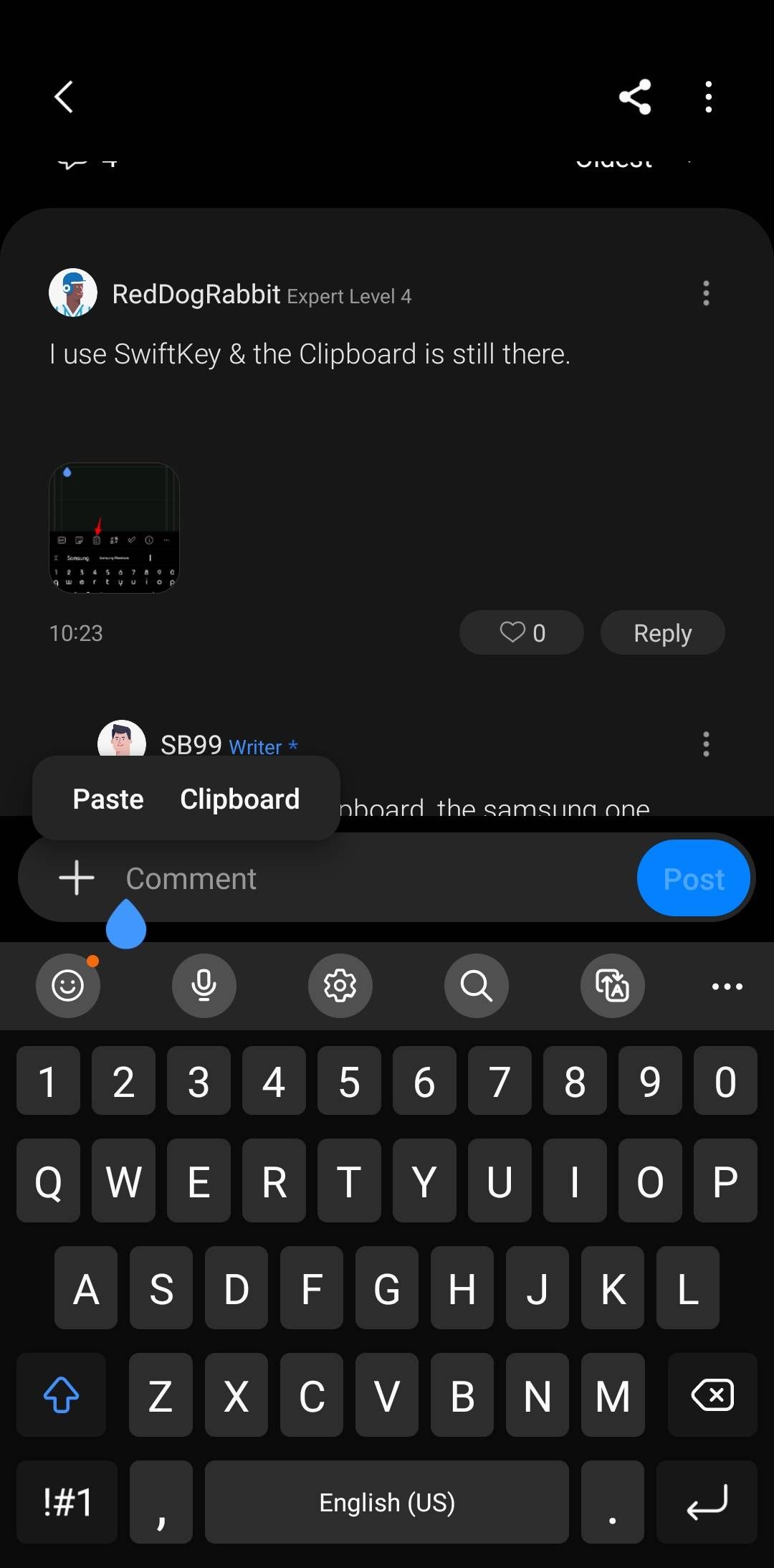Clipboard missing on android 12? Samsung Members
