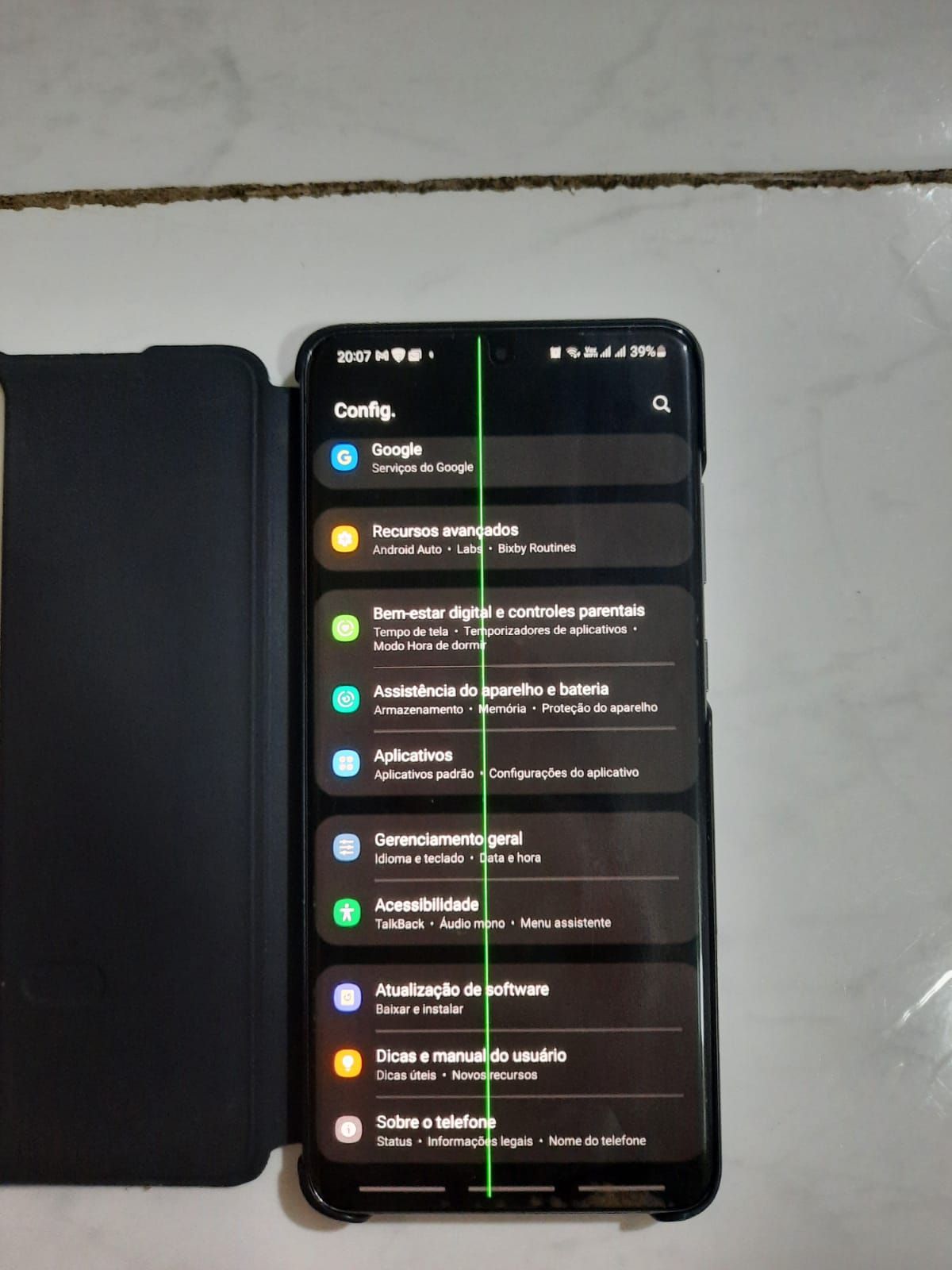 Galaxy S20 Plus Linha Verde na Tela após Atualizaç... - Samsung Members