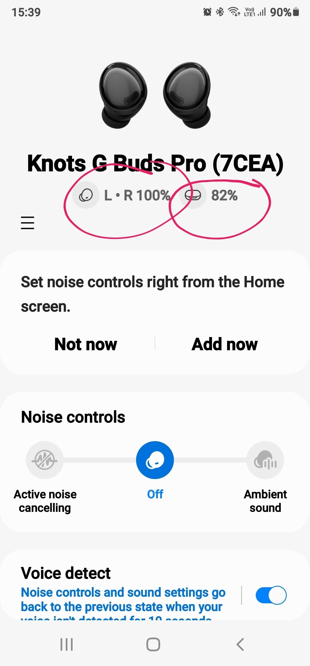 Buds Pro Case Battery Level Not Shown in Wearable ... - Samsung Members