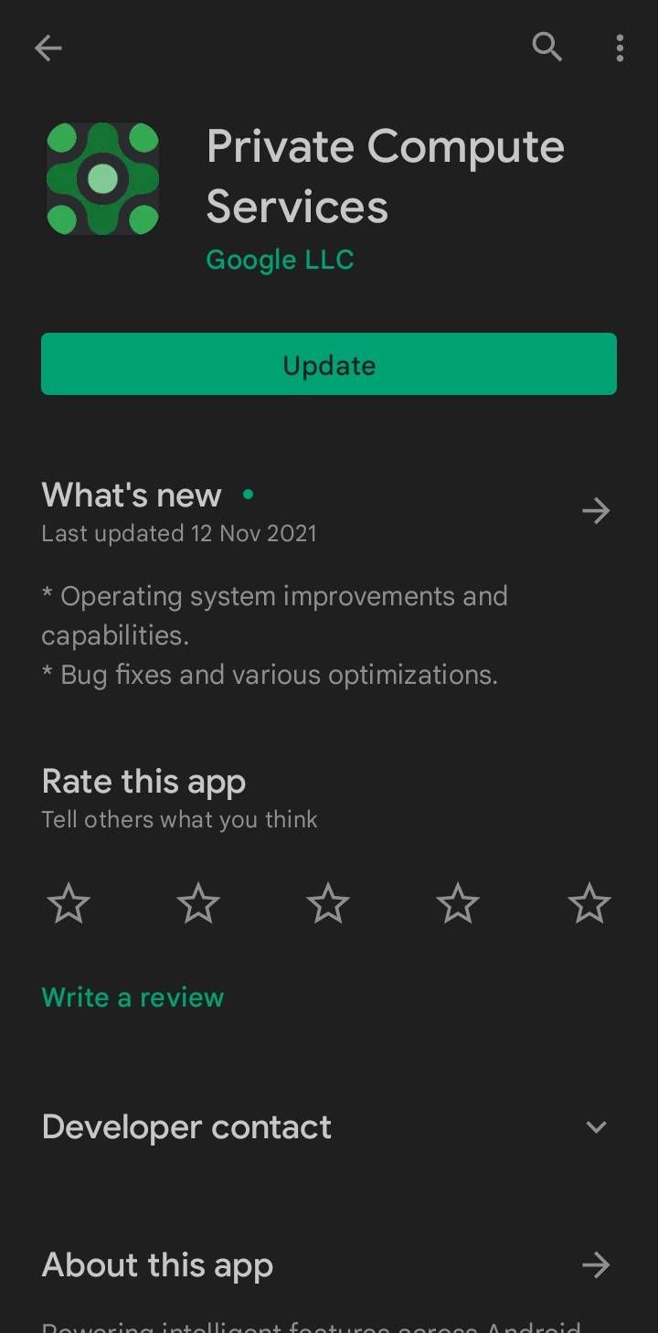 Android12 Private Compute Services Samsung Members