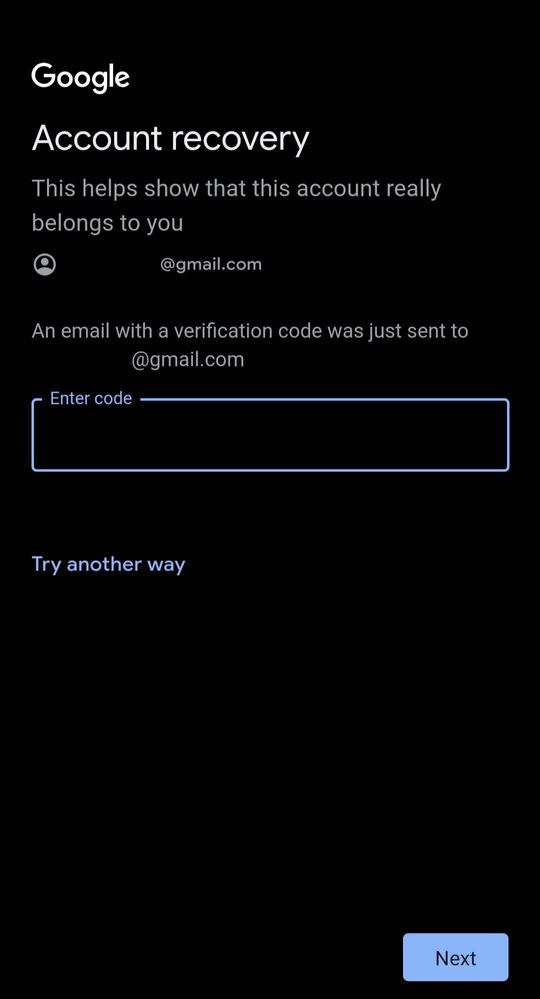 Unable to Recover Google Account - Samsung Members