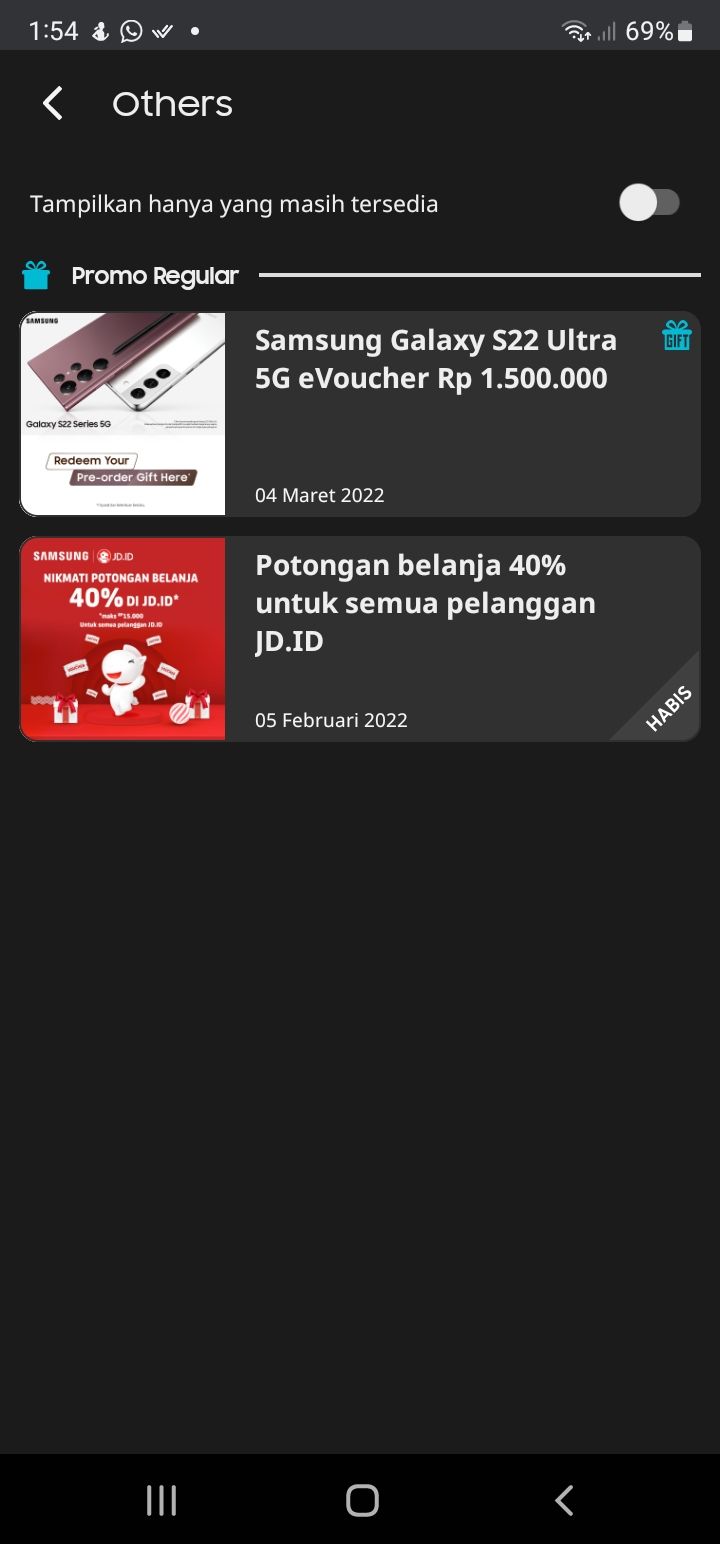 Claim E voucher Samsung Members