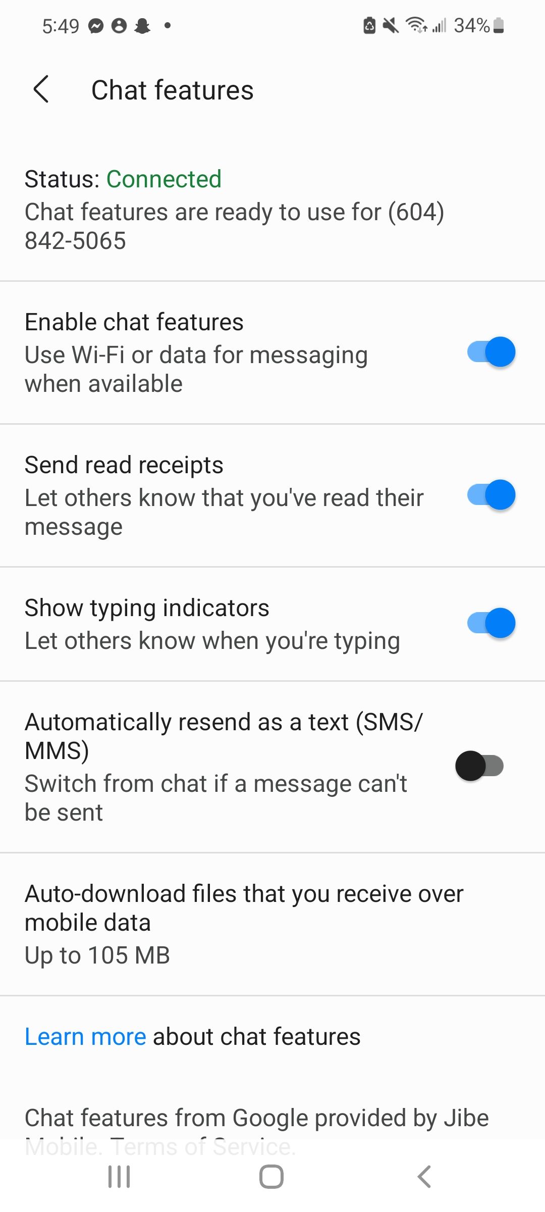 RCS FOR SAMSUNG MESSAGES intelligence overview