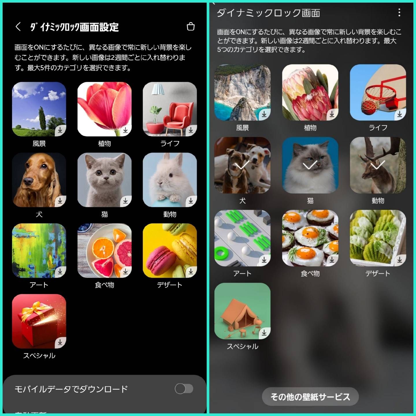 ダイナミックロック画面 Samsung Members