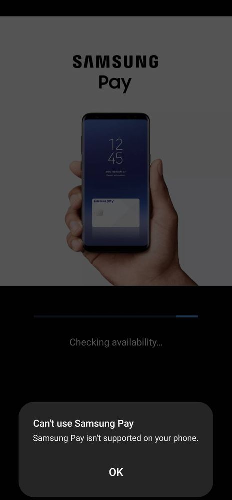 Samsung Pay isn't supported on S21+ - Samsung Members