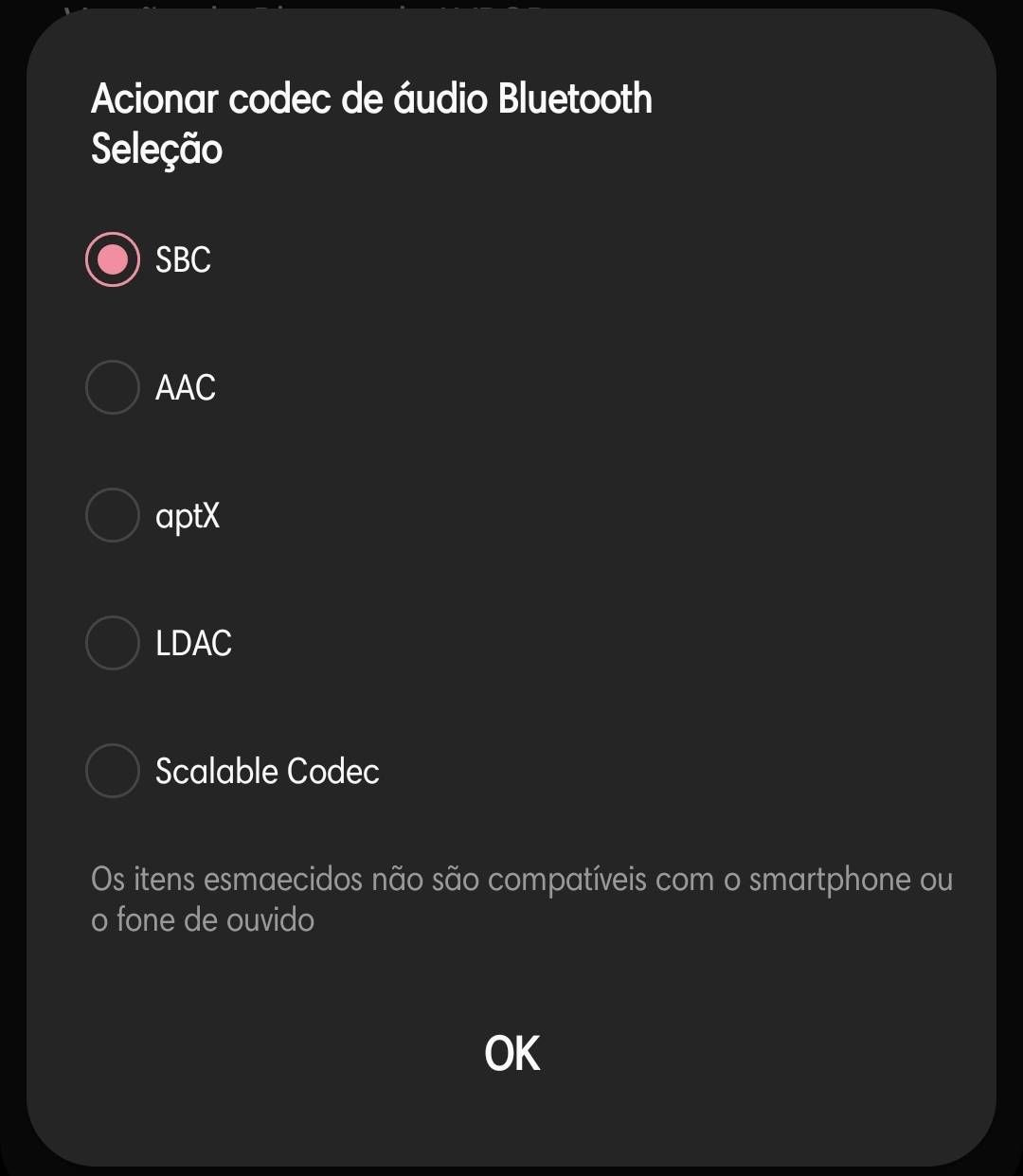 Conexão via aptx HD no Samsung S20 FE com Android ... - Samsung Members