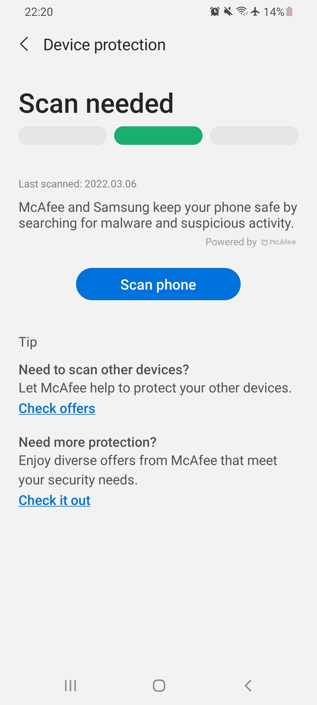 Remove mcafee Samsung Members