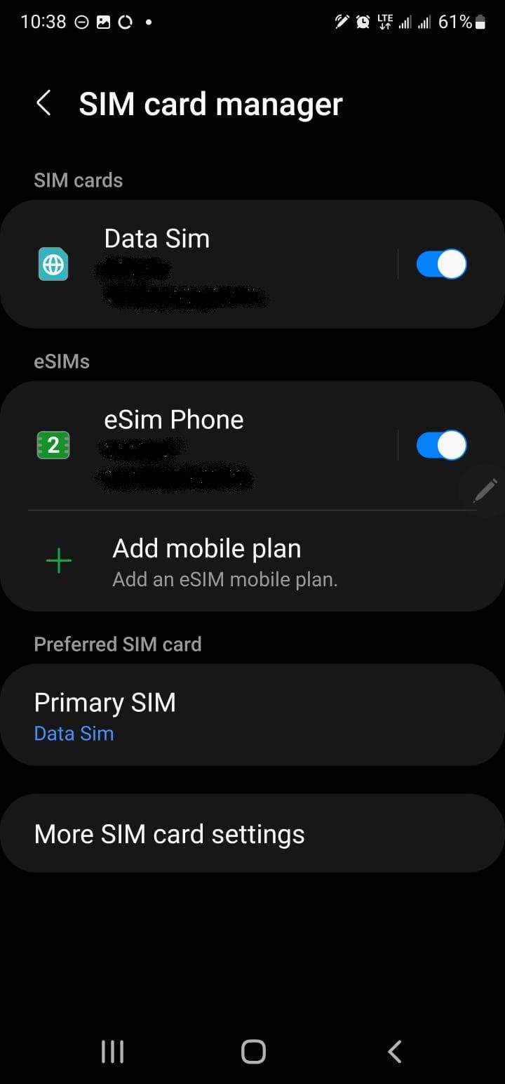 S22 is not showing individual options on SIM card Samsung Members