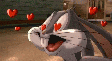 Crédito: Reprodução Tenor Love Bugs Bunny GIF - Love Bugs Bunny In Love - Discover & Share GIFs (tenor.com)