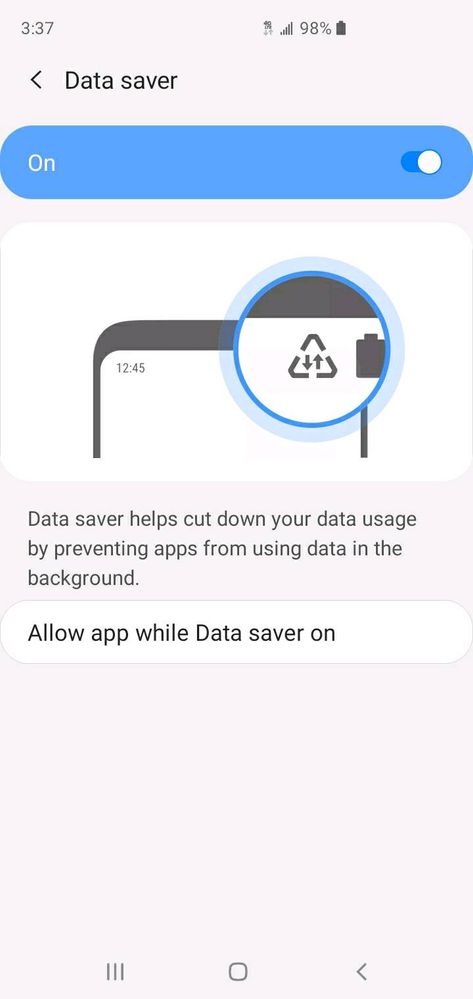 Data saver icon missing? - Samsung Members