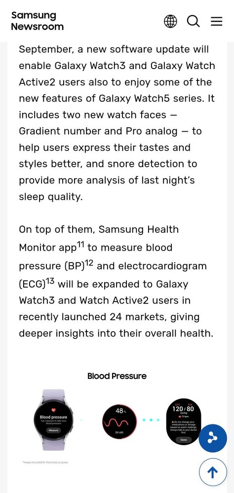 Samsung active best sale ecg update