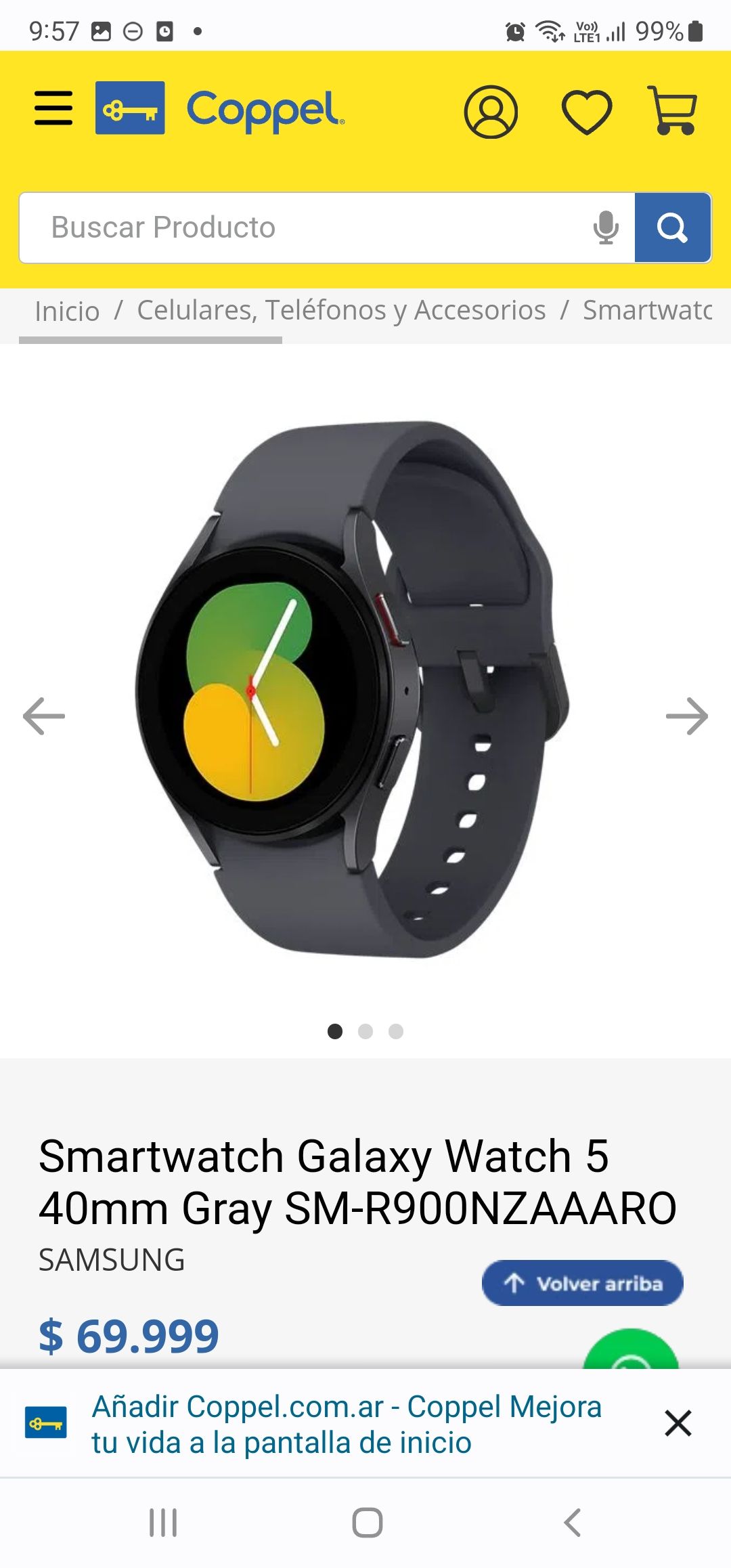 Precios Galaxy Watch 5 en Coppel Samsung Members