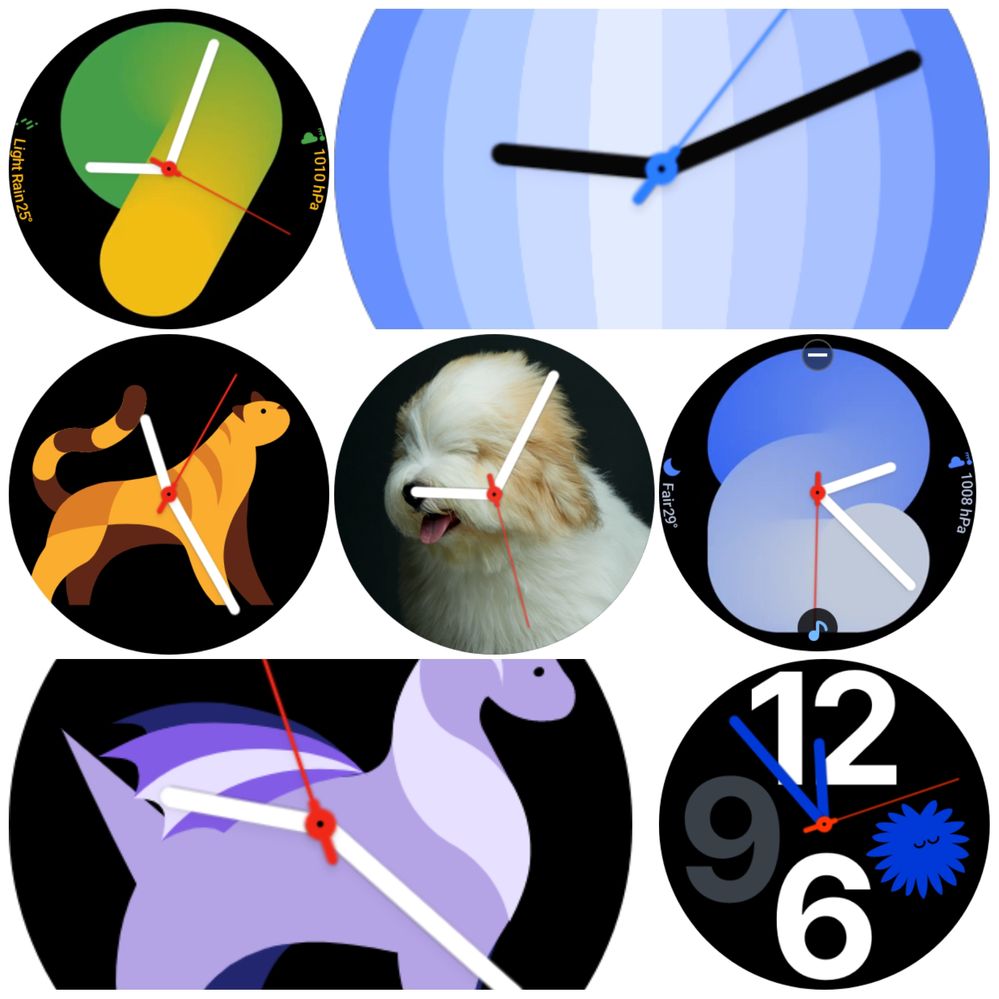 Numerous attractive watch faces