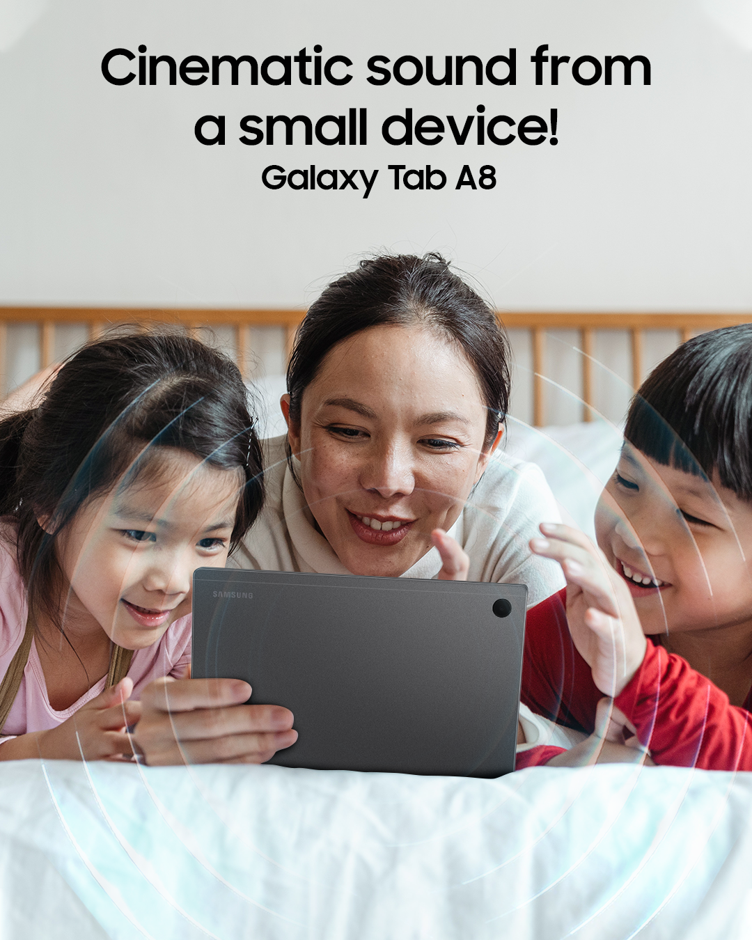 4 speakers, tuned to perfection Galaxy Tab A8 Samsung Members