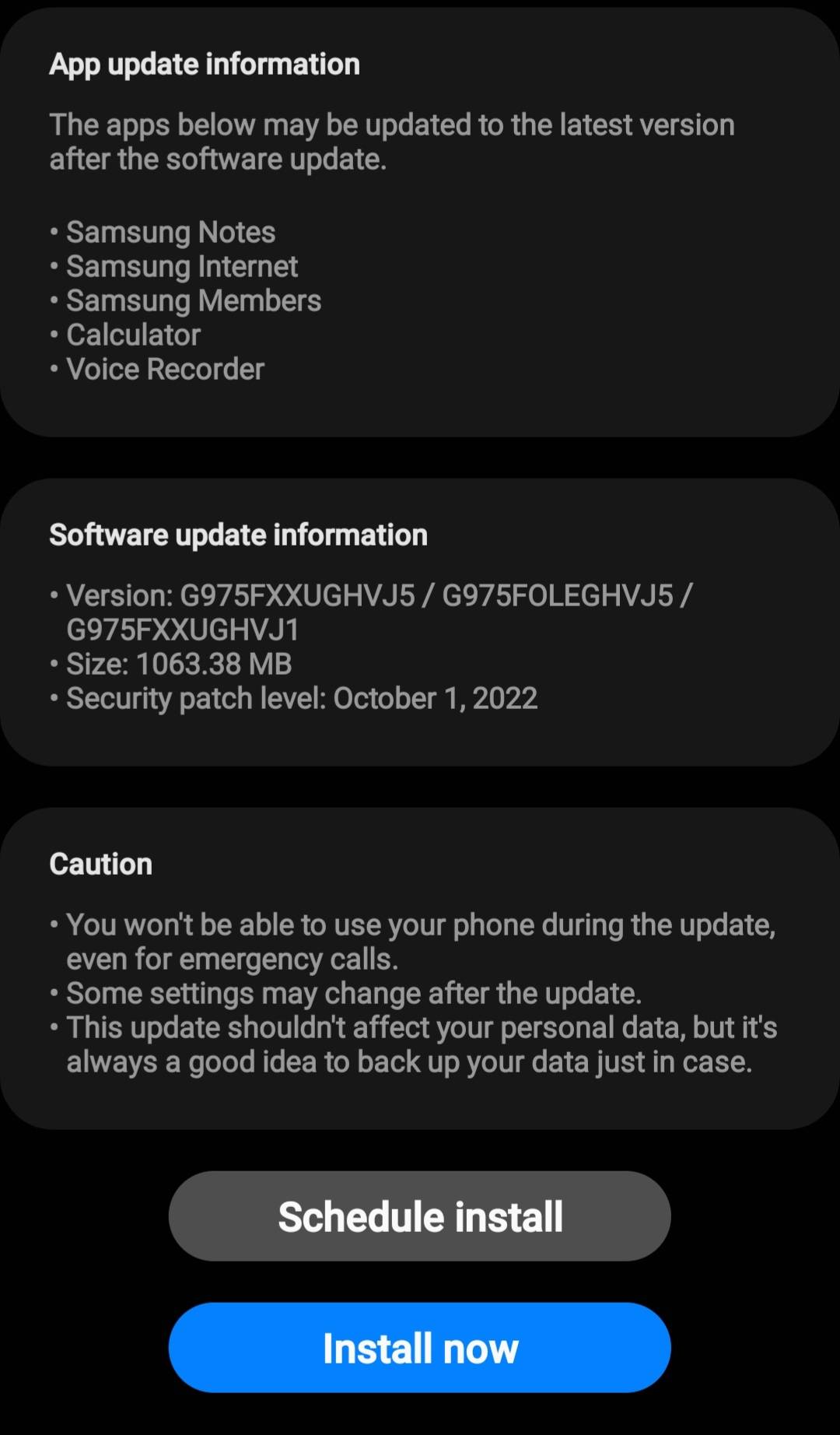New Software Update | Galaxy S10+ (SM-G975F) - Samsung Members