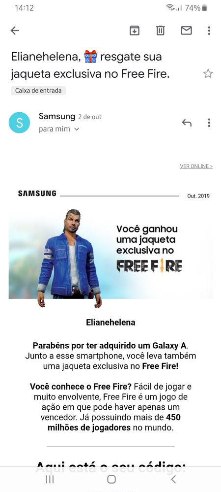 Sobre a jaqueta do Free Fire. - Samsung Members