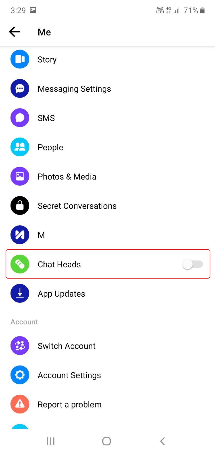 วิธีปิด Chat heads ใน Facebook Messenger Samsung Members