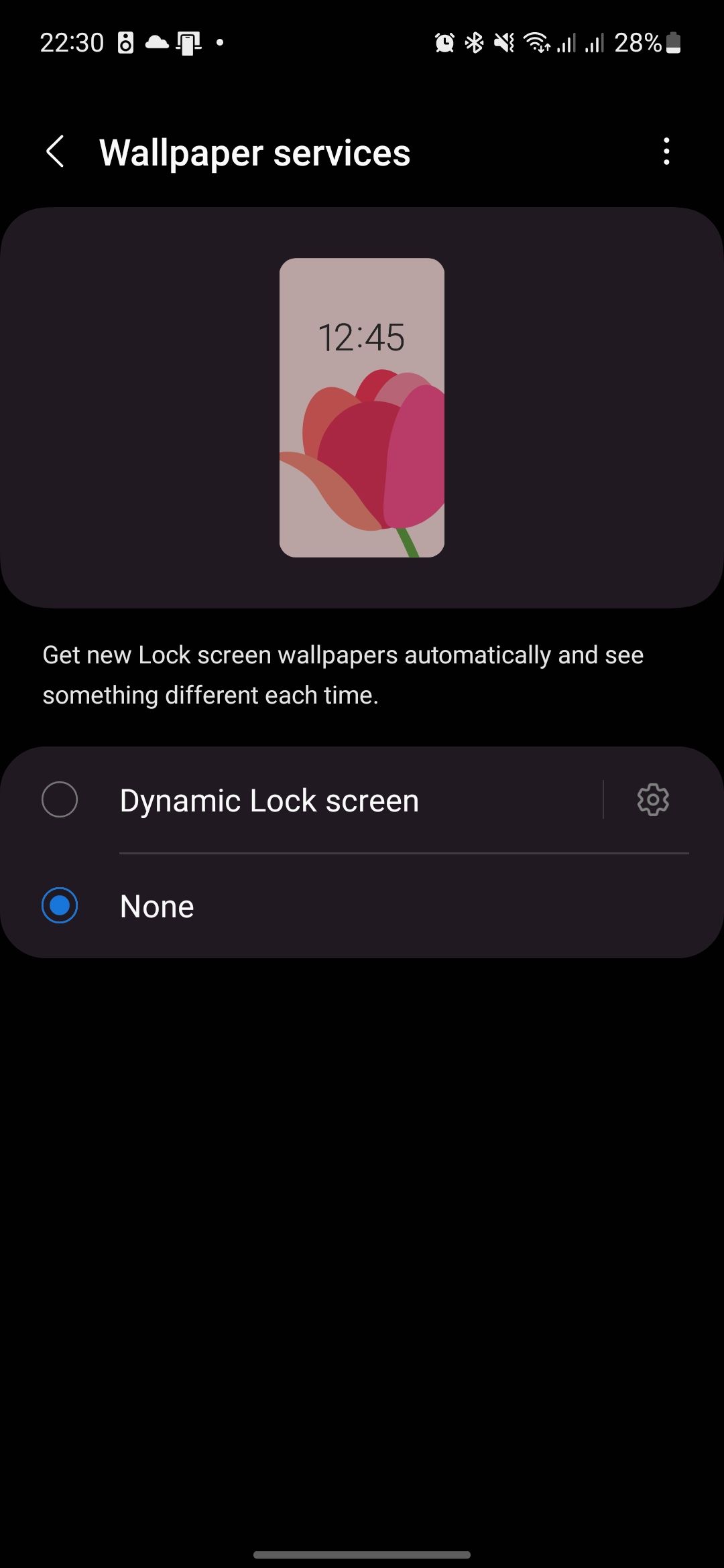 Há algum outro tipo de wallpaper services? Samsung Members