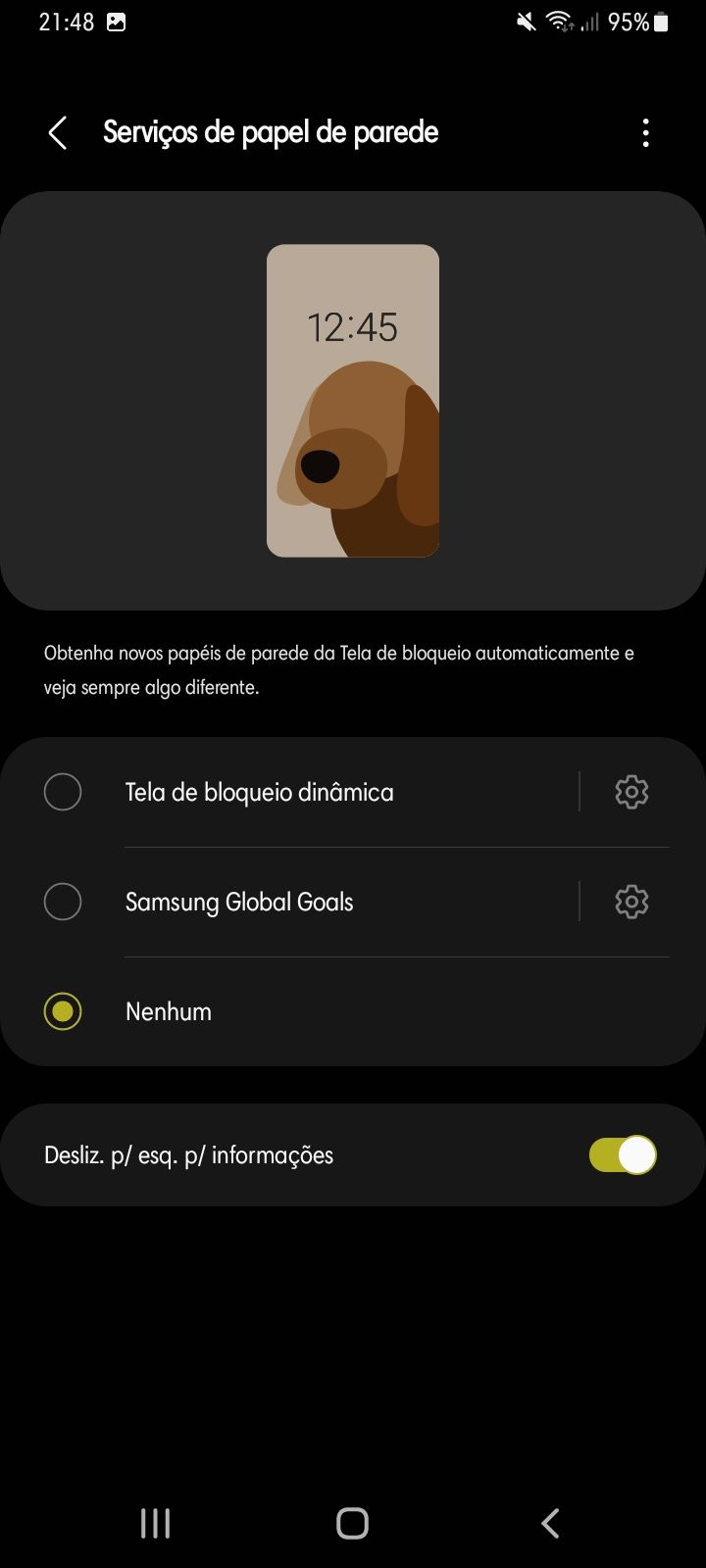 Há algum outro tipo de wallpaper services? Samsung Members