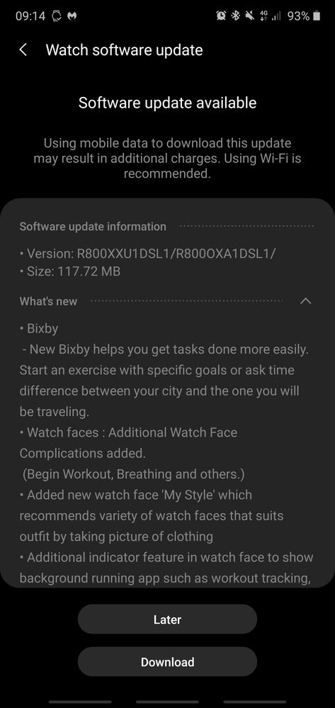Samsung Galaxy Watch One UI1.5 Arrived! - Samsung Members