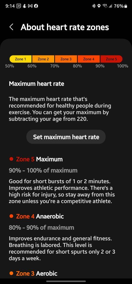 Max heart rate - Page 5 - Samsung Members