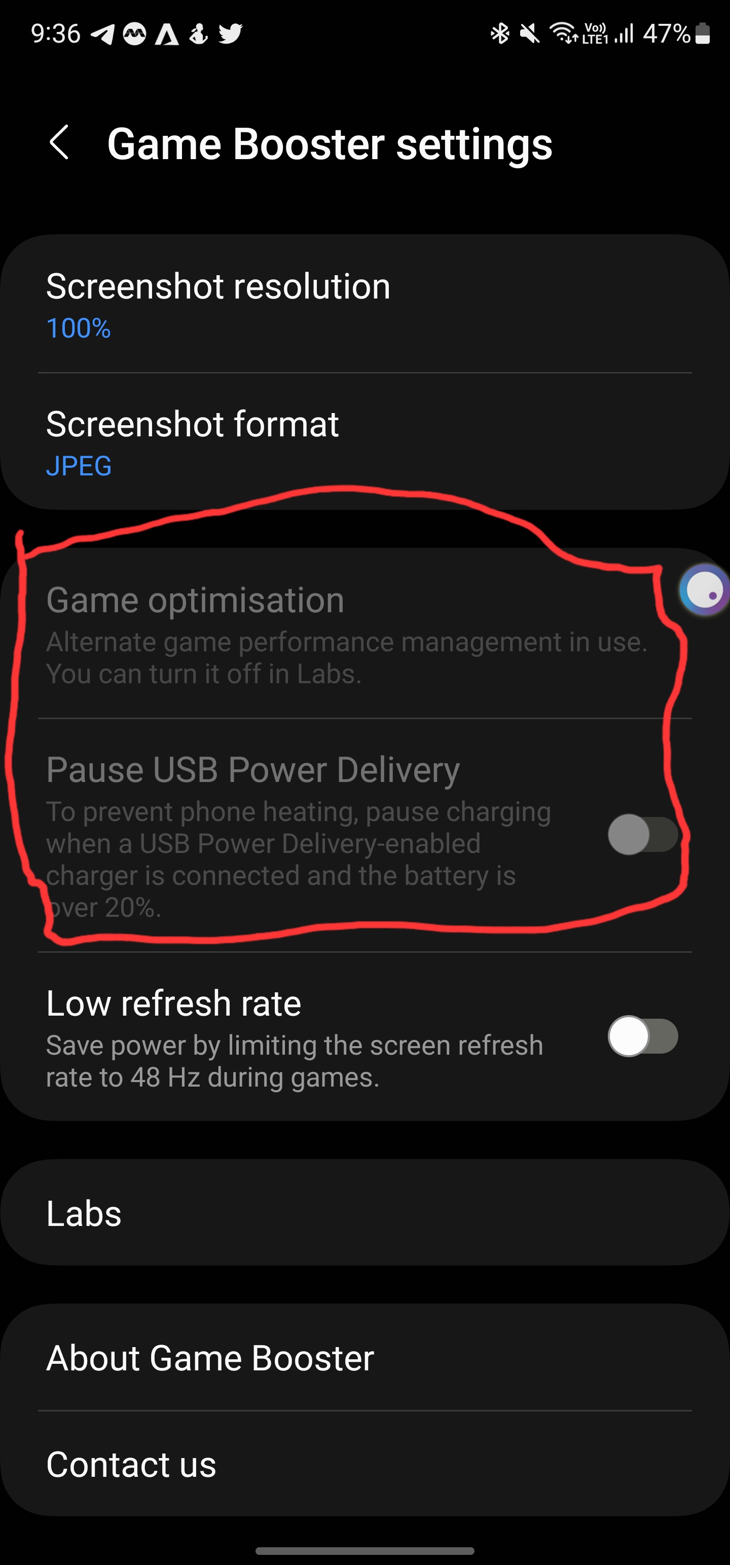 Where is the option for Battery bypass while charg... Samsung Members