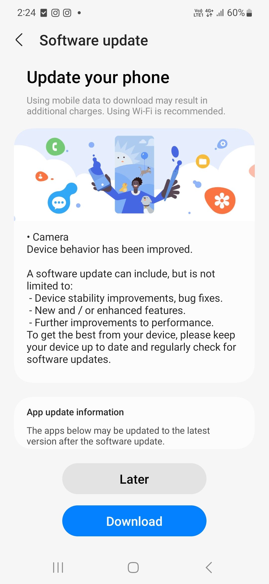 GALAXY A51 5G SOFTWARE UPDATE visual data 6