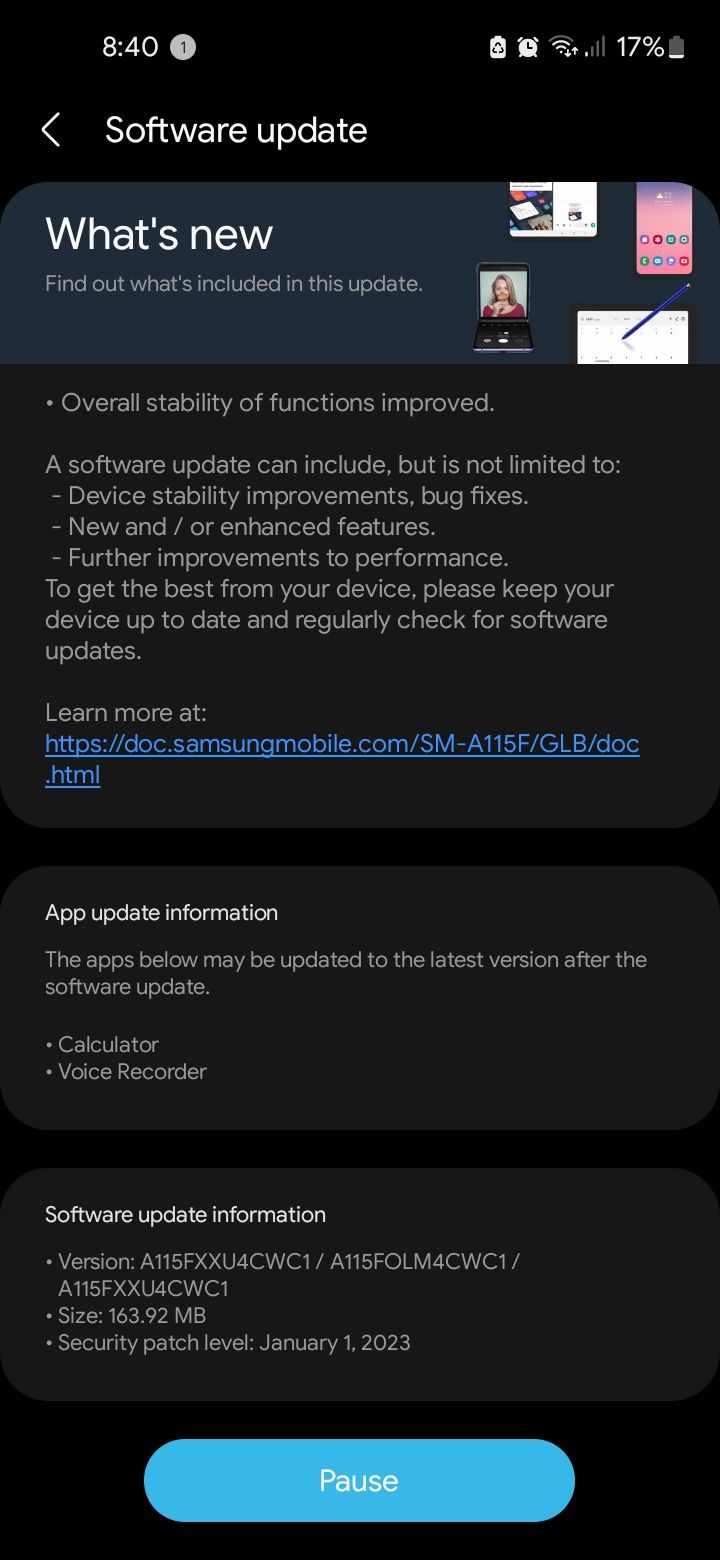 Solved: Samsung A11 New Software Update - Samsung Members
