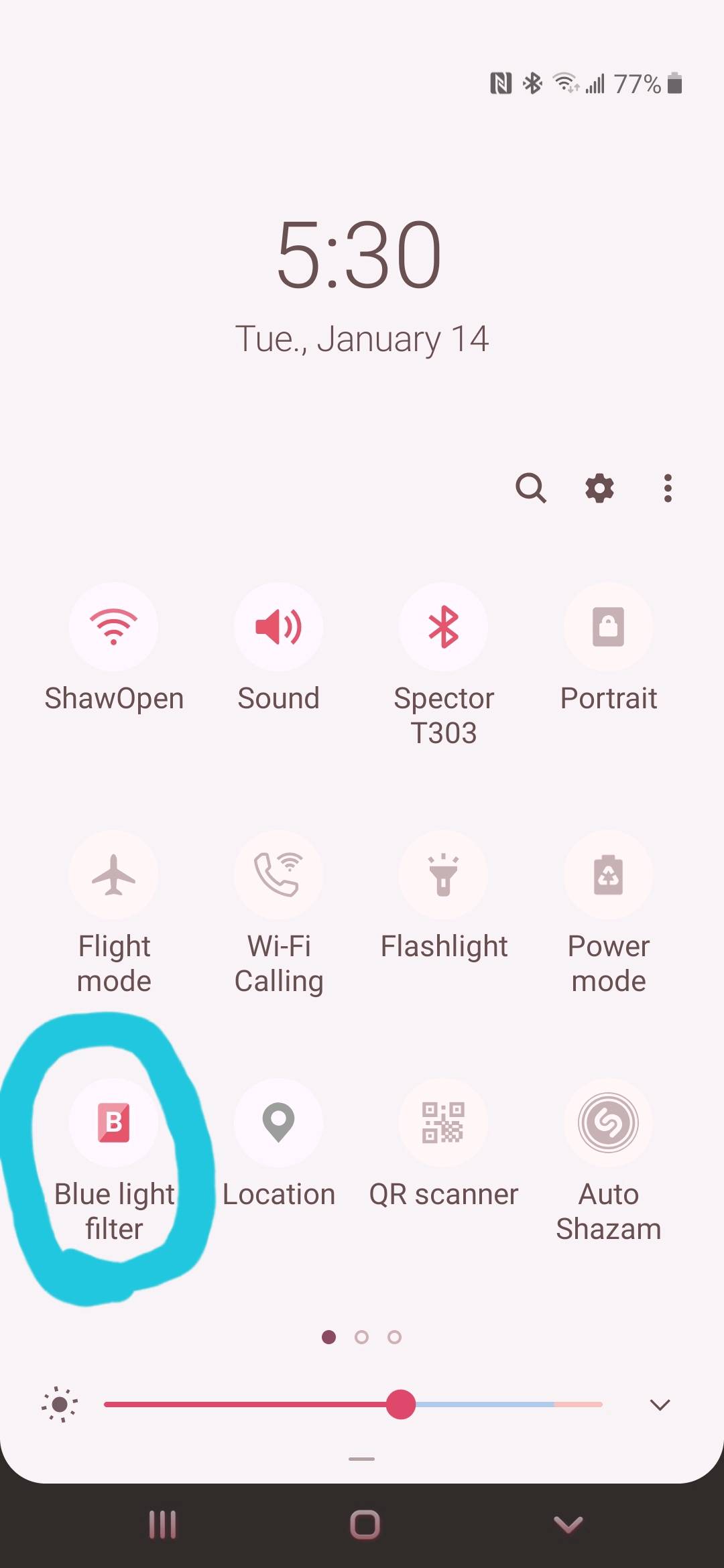 Solved blue light filter Samsung Members