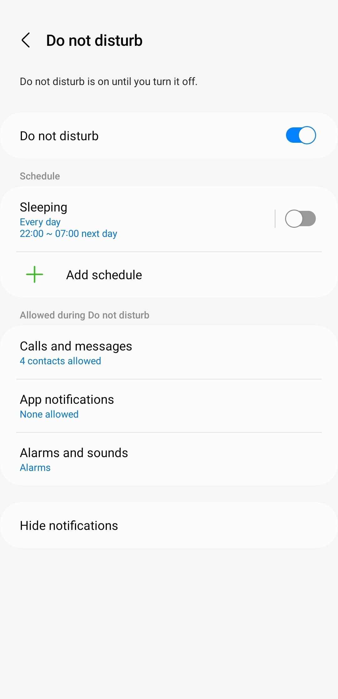 Do not disturb lets whatsapp messages trough Samsung Members